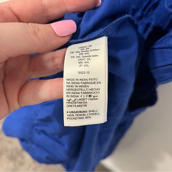 The Drop Anaya Maxi Dress | Square Neck, Cut-Out, Tiered, 3X, Dazzling Blue - Picture 11 of 13